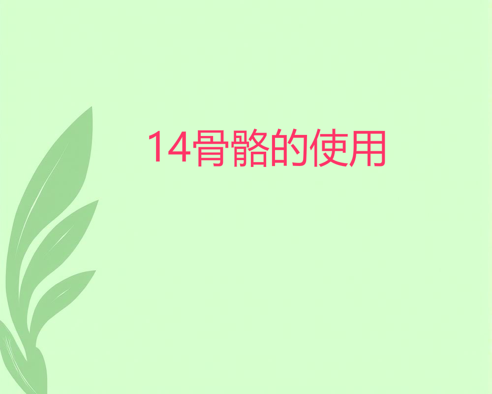 14骨骼的使用